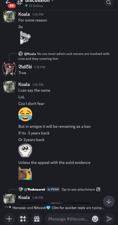 Ban discussion
